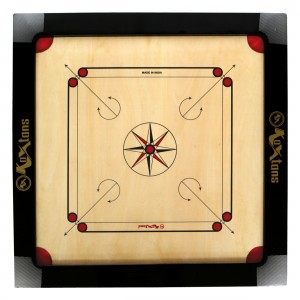 Super Full Size 3" Border 36 inch Carrom Board  Cut Pocket with STRICKER & Accessories