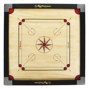Premium Full Size 2" Border Carrom Board  Cut Pocket with STRICKER & Accessories
