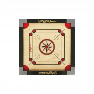 Super Small Size 1.5" Border Cut Pocket Carrom Board with STRICKER & Accessories