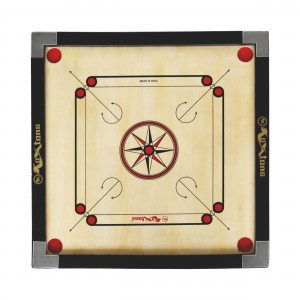Premium Medium Size 1.5" Border Carrom Board with STRICKER & Accessories