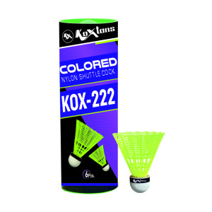 Koxtons KOX-222 Nylon Shuttlecock – 6 PCS