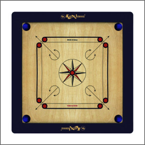 Koxtons Premium Full Size Carrom Board | 3"x1.5" Wooden Border | 8mm Ply