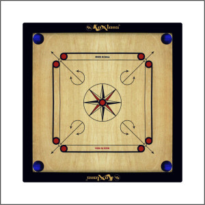 Koxtons Premium Medium Carrom Board – 26"x26" | 1.5"x1.5" Border | 4mm Ply
