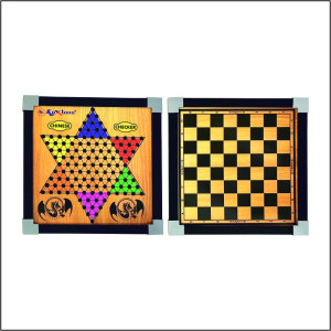 Chess Board & Chinese Checker With Coin (gift Set)