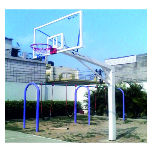 Koxtons Basketball Post Set Fixed – 6" Square Pipe, 3.2 Mtr Extension, 20MM Acrylic Board